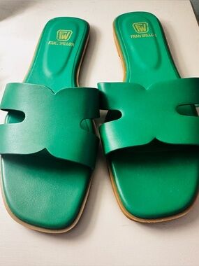 Willow Emerald Green Slide Sandals